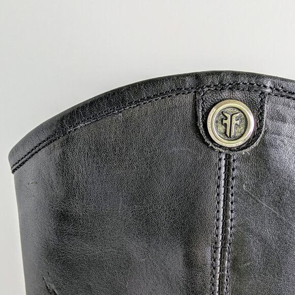 Frye Boots Melissa Button 2 75477 Womens 8 Black Tall Knee High Riding Extended - Picture 3 of 16